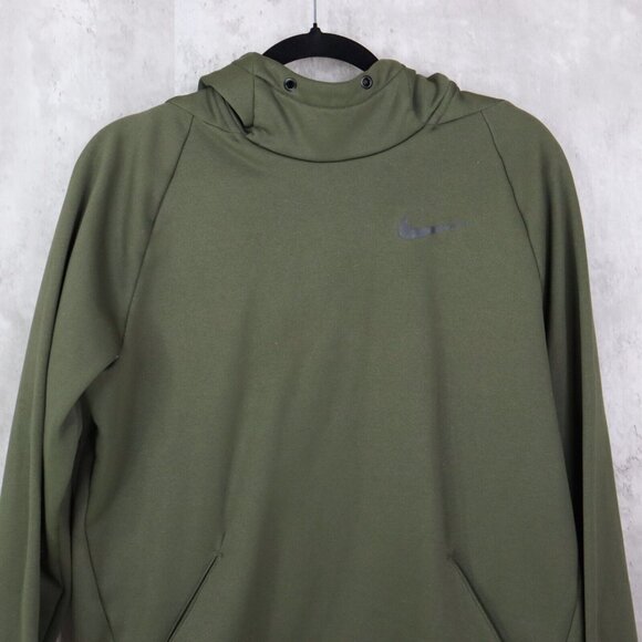 Nike Hoodie Mens Size Medium Olive Green Therma Training Pullover 932022-325 - Picture 2 of 5